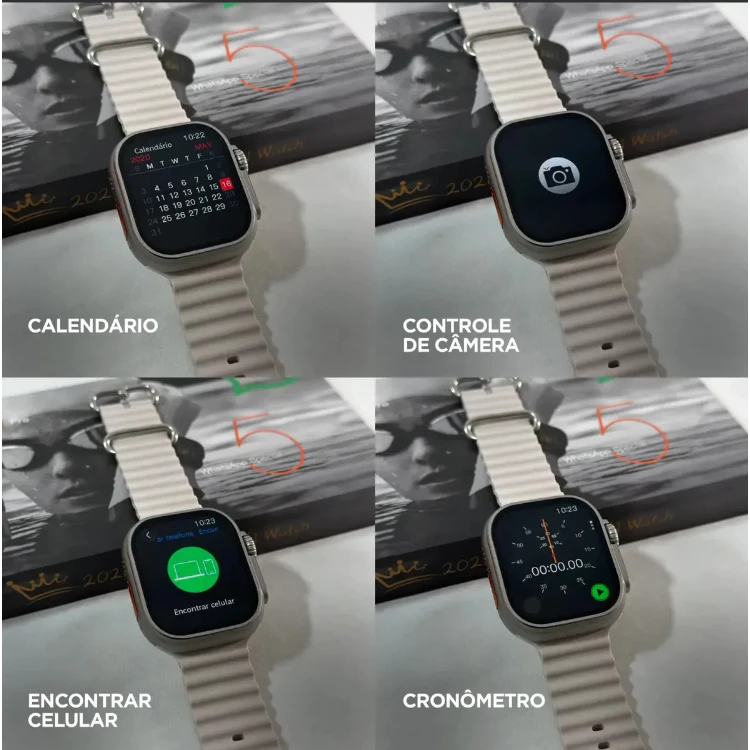 Smartwatch 2026 Ultra 5 Pro Amoled à Prova D'água — foto 6