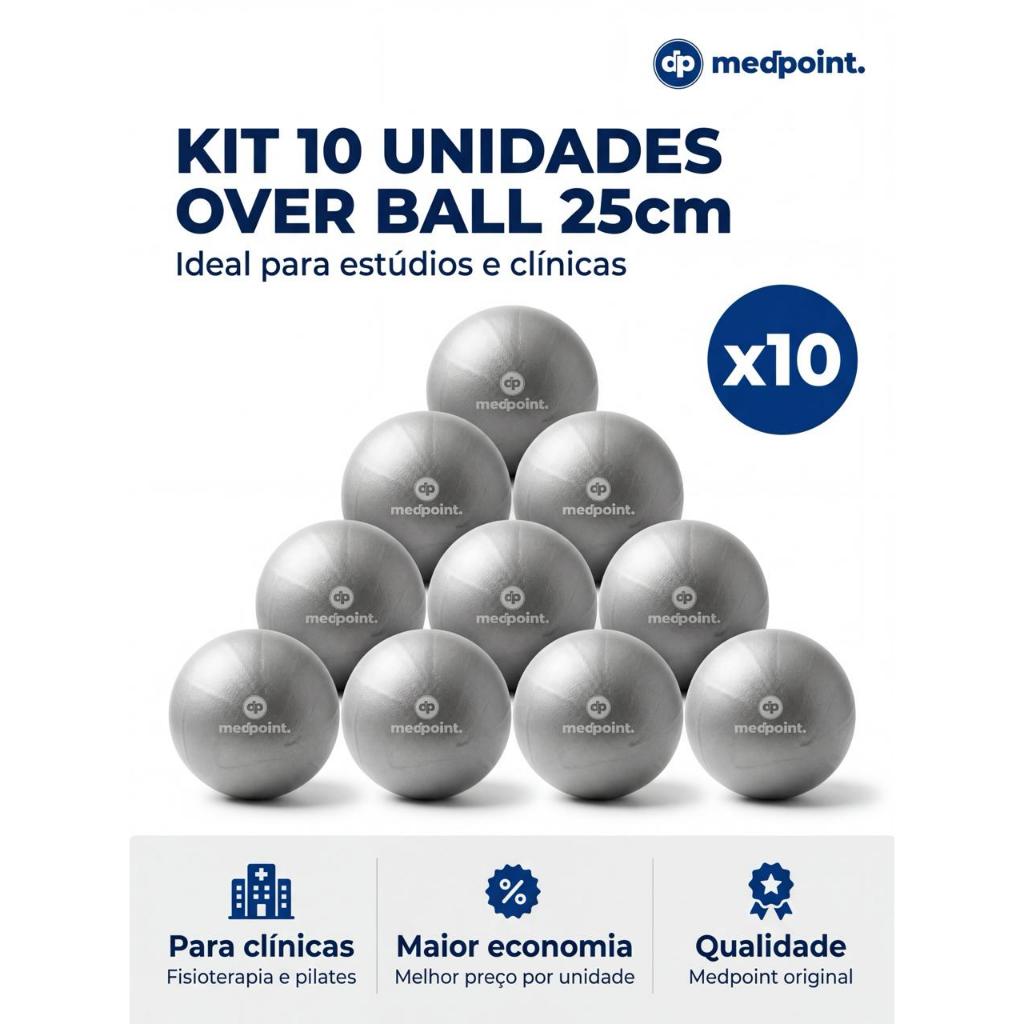 Kit 10 Bola de ioga PVC 25cm Pilates Ginastica Exercicio yoga Suiça Fisioterapia Overball