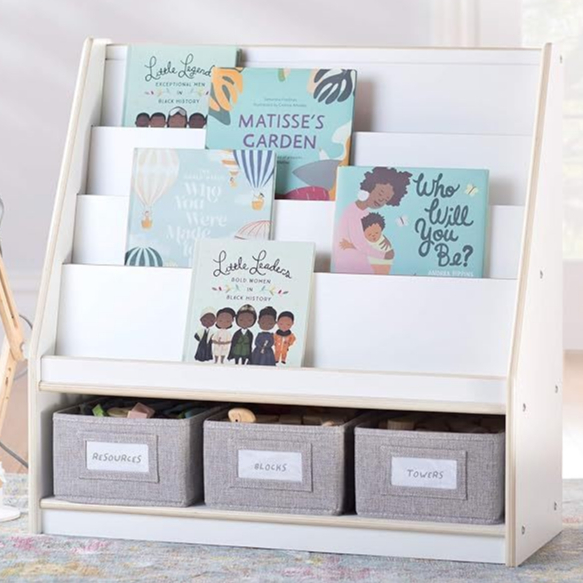 Estante Porta Livros Revisteiro Branco Montessori MDF