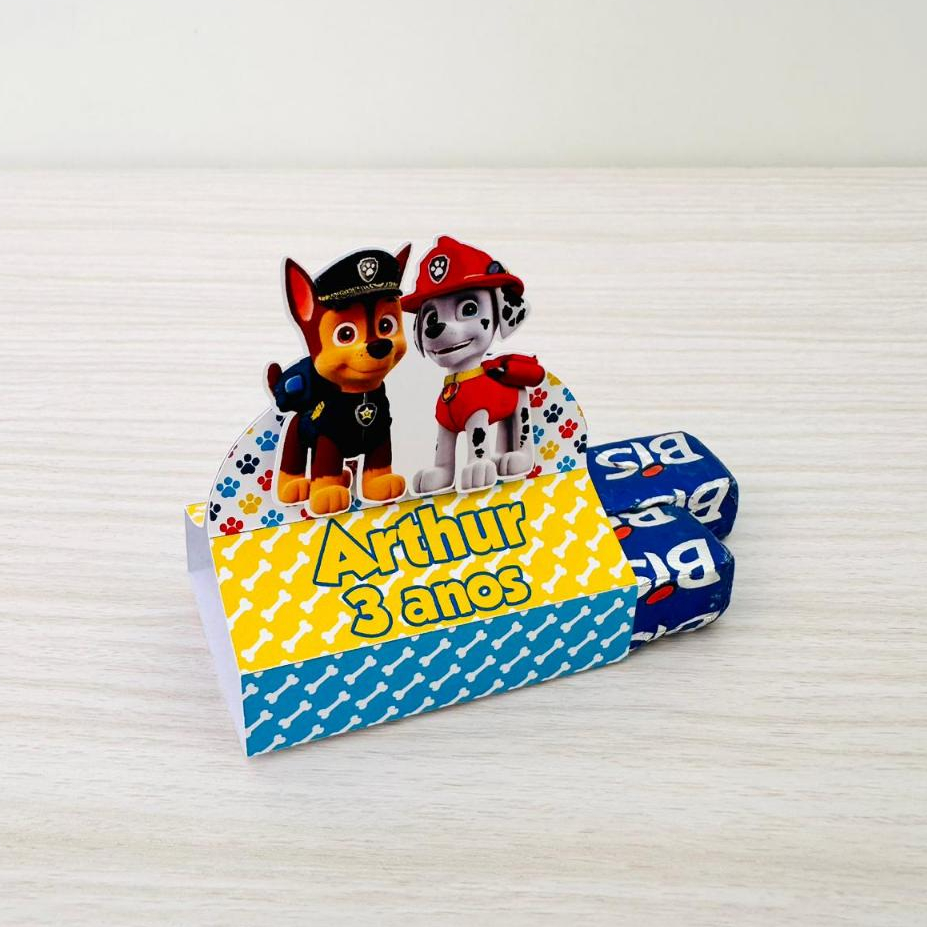 PORTA BIS DUPLO PERSONALIZADO PATRULHA CANINA / LEMBRANCINHA FESTA PATRULHA CANINA / ANIVERSÁRIO PATRULHA CANINA