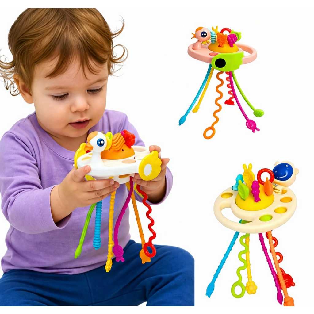 Brinquedos Sensoriais Para Bebês Montessori Mordedor Chocalho Tatil Interativo Polvo