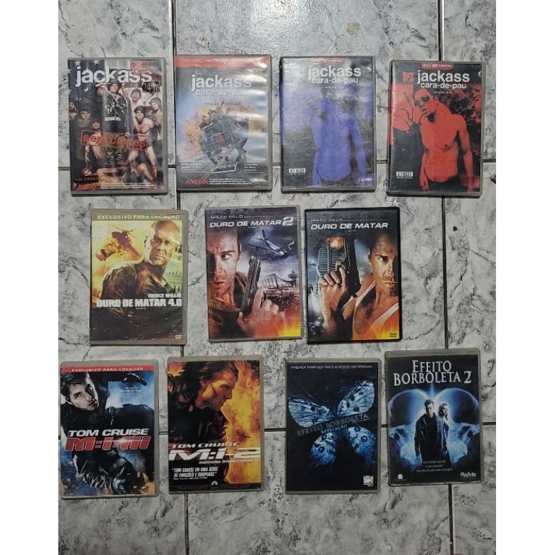 lote 47 dvds originais filme clássicos aventura ação romance música coleção disco banda