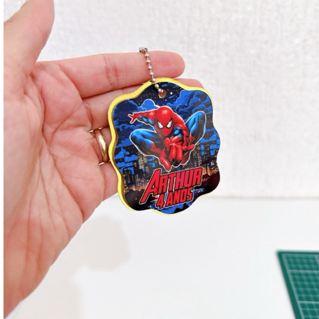 Tag Apliques Personalizados 3D para Lembrancinha | Homem Aranha | Etiqueta Festa Infantil | Qualquer Tema