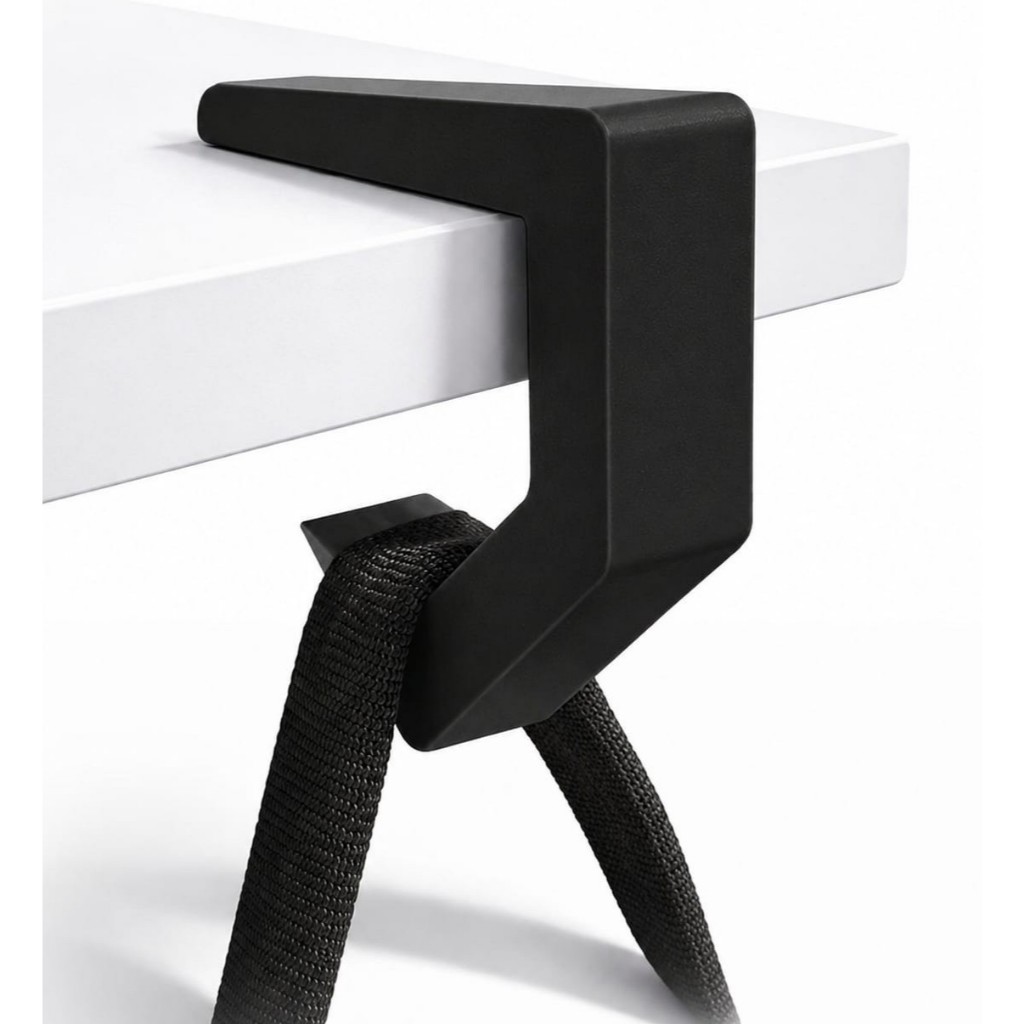 Suporte para Bolsa e Mochila de Mesa Até 10kg Sem Furo Gancho Resistente Portátil Escritório