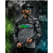 Camisa Camiseta de Pesca Dry Fit Masculina Proteção UV50+ Manga Longa Esportiva Respirável Super King Fishing SK-132