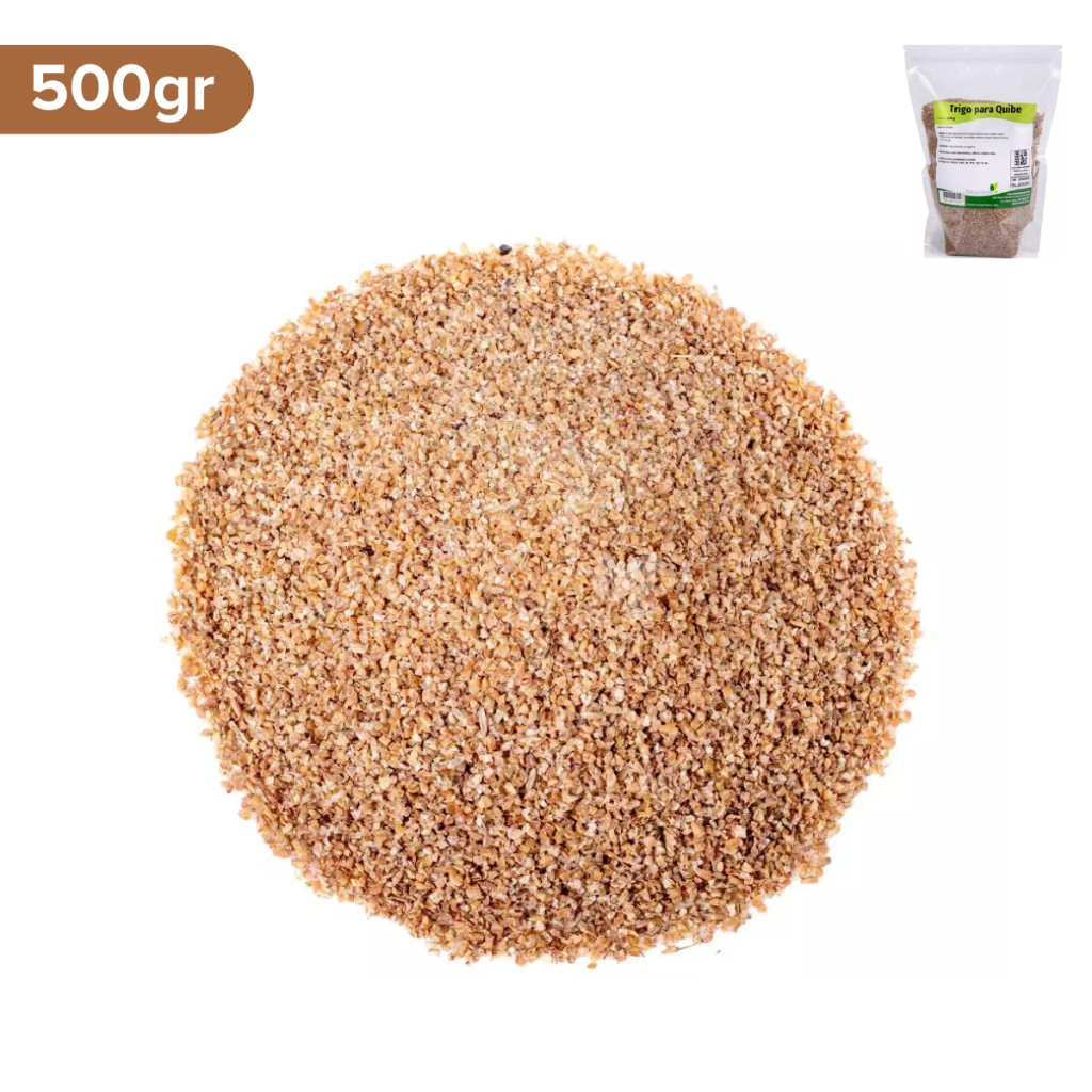 Trigo para Quibe Relva Verde 500g Bulgur para Receitas Culinárias Árabes Tabule Tortas e Pães
