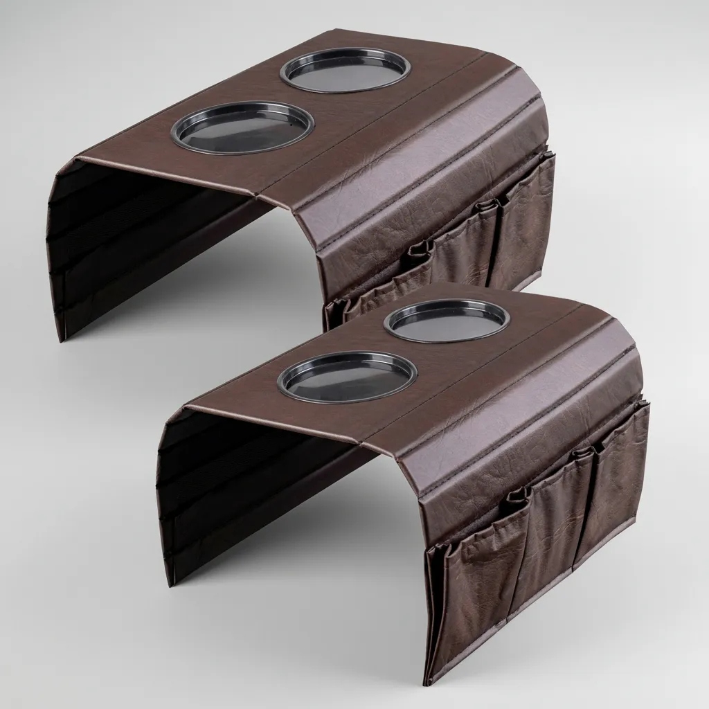 2 Bandeja Suporte de controle tv celular braço de sofá promoção frete grátis