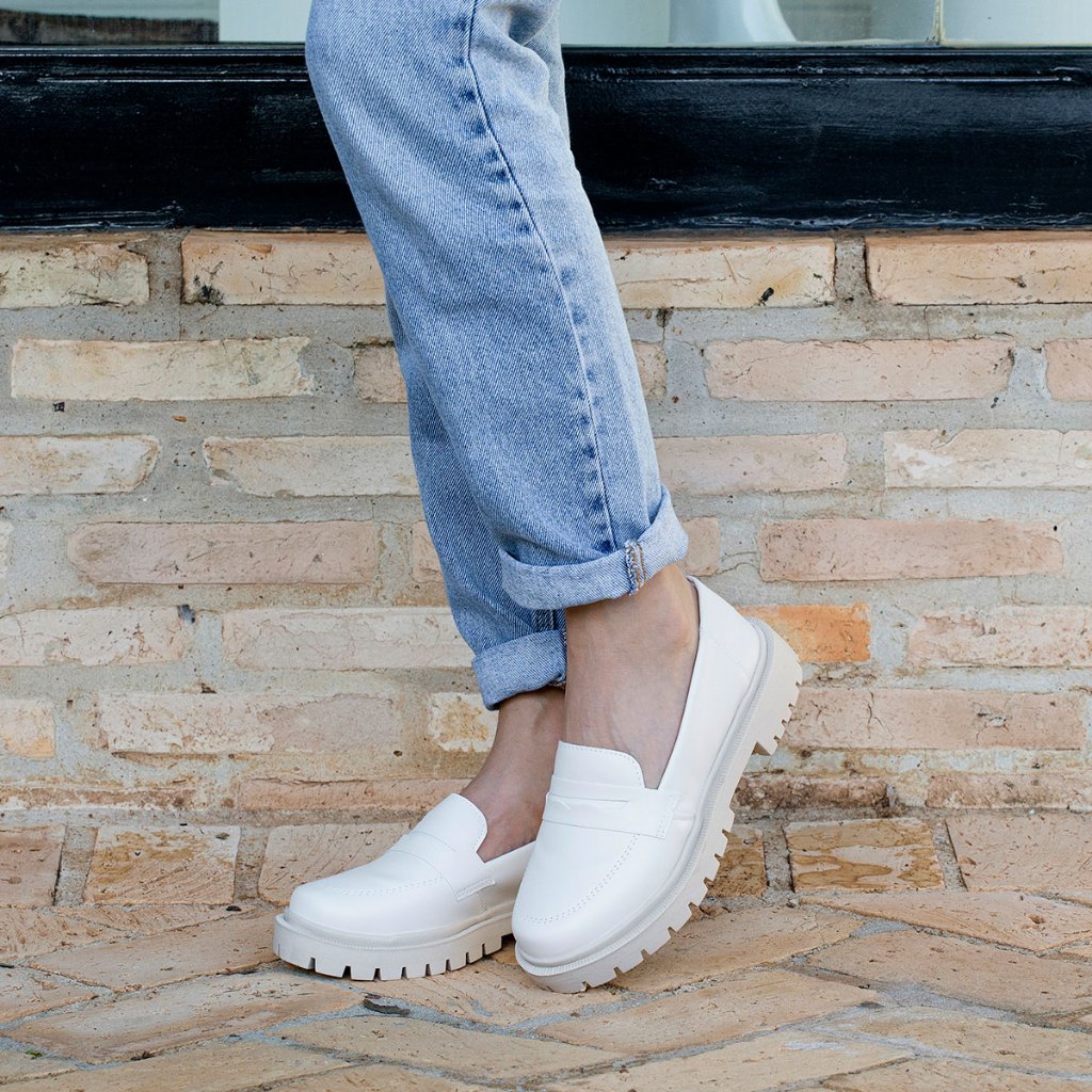 Mocassim Feminino Tratorado Sapato Oxford Plataforma Blogueira Tendencia