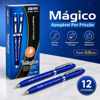 Caneta Apagável SP Loro 0.8mm – Nunca Mais Risque o Caderno | Kit com 12 Unidades