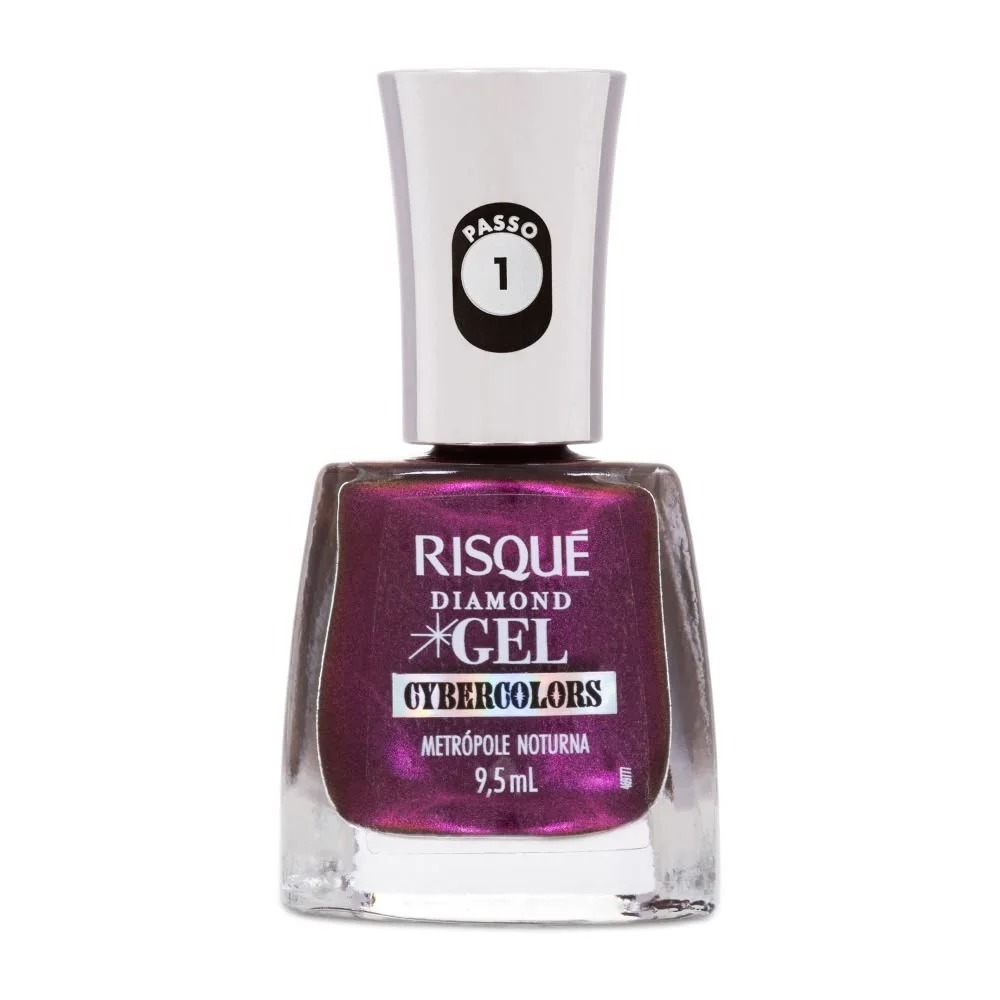 Esmalte Risqué Diamond Gel Cybercolors Metrópole Noturna 9,5ml
