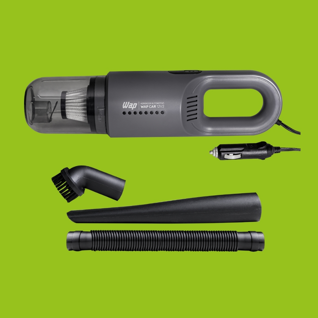 Aspirador Automotivo Potente 12v2 Wap Car Portátil de Mão com Reservatório 420ml 180W Bicos Extras Aspirador p/ Carro
