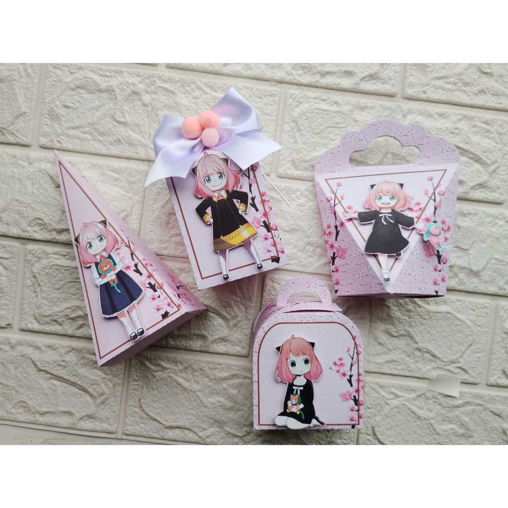 Kit Personalizados caixinhas Anya festa lembracinhas festa aniversário tema Spy X Family Anya