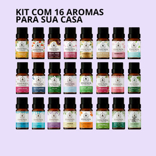 kit 16 essências hidrossolúvel para umidificador/difusor de aromas