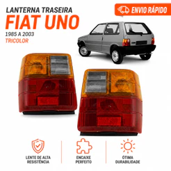 Lanterna Traseira Fiat Uno 1985 1988 1989 1990 A 2003 Tricolor