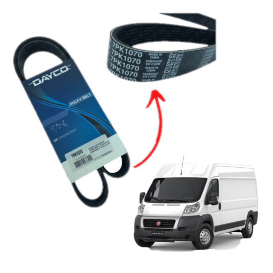 Correia Alternador Fiat Ducato 2.3 2010 Até 2018.