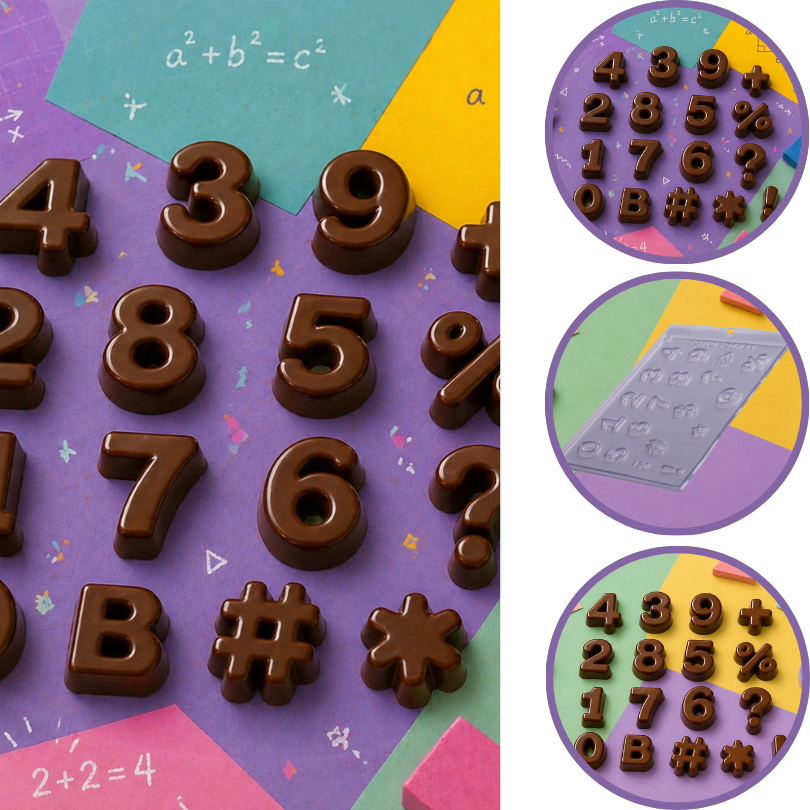 1 ~ 10 Forma Simples Numeros E Simbolos P120 Porto (CHOCO)