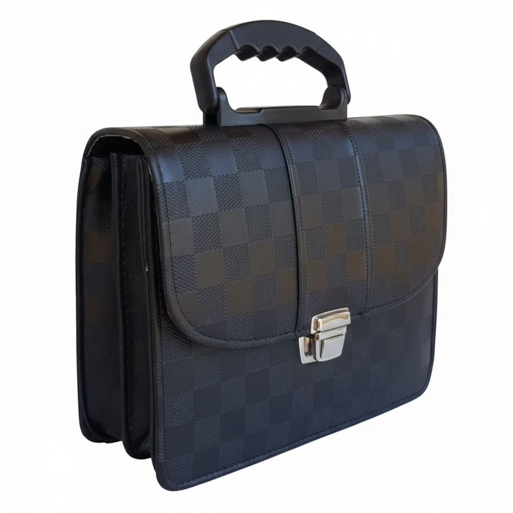 Pasta Bolsa CCB Infantil Pequena 22cm Preto Xadrez R1720
