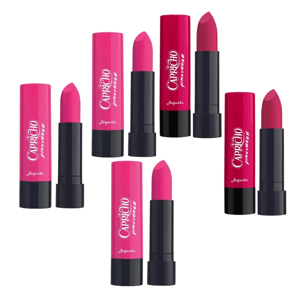 Combo 05 Batons da Capricho Jequiti/02Marsala Atitude e 03Pink Diva/Coleção Pink Verse/leia a decrição