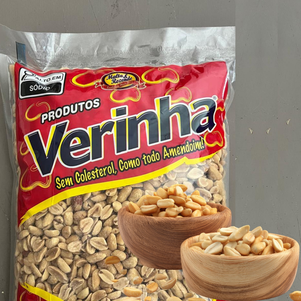 Amendoim sem pele 1KG Torrado Crocante Doce Pavê Paçoca Pé de Moça Petisco