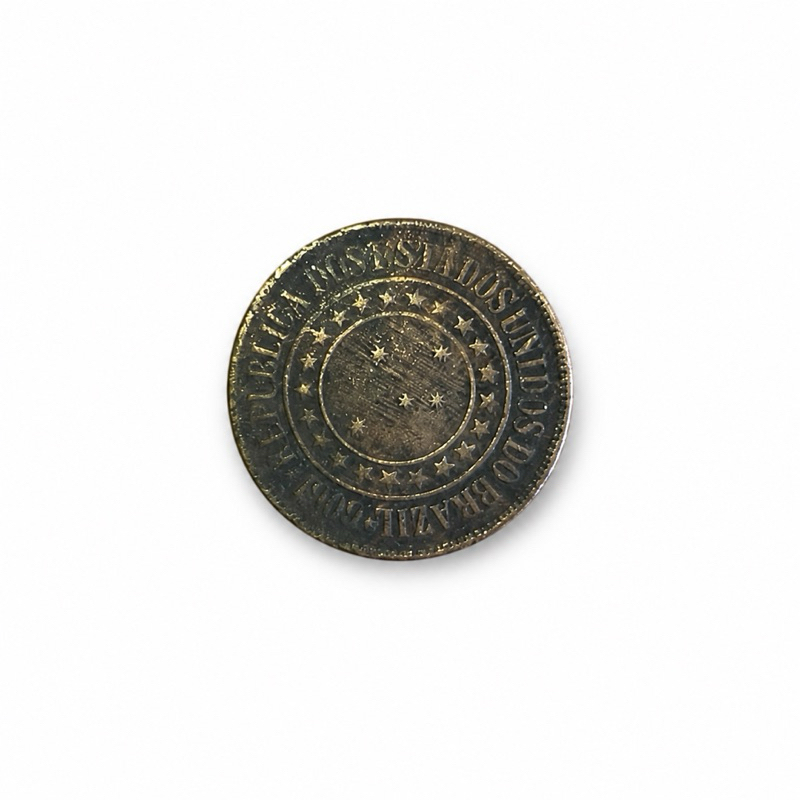 Moeda Antiga Brasil 40 Réis Bronze 30mm Original Colecionador