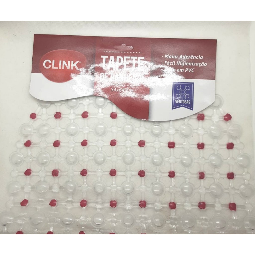 Tapete Banheiro Box Antiderrapante Silicone Com Ventosas 34 x 64 cm Cores