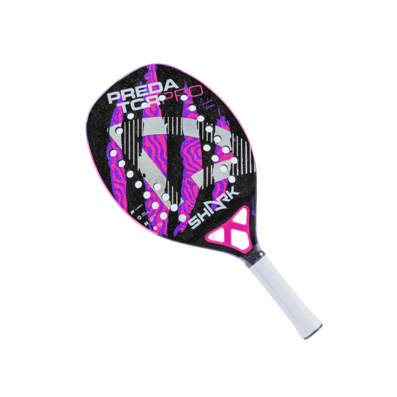 Raquete De Beach Tennis Shark Predator  22mm Com Capa