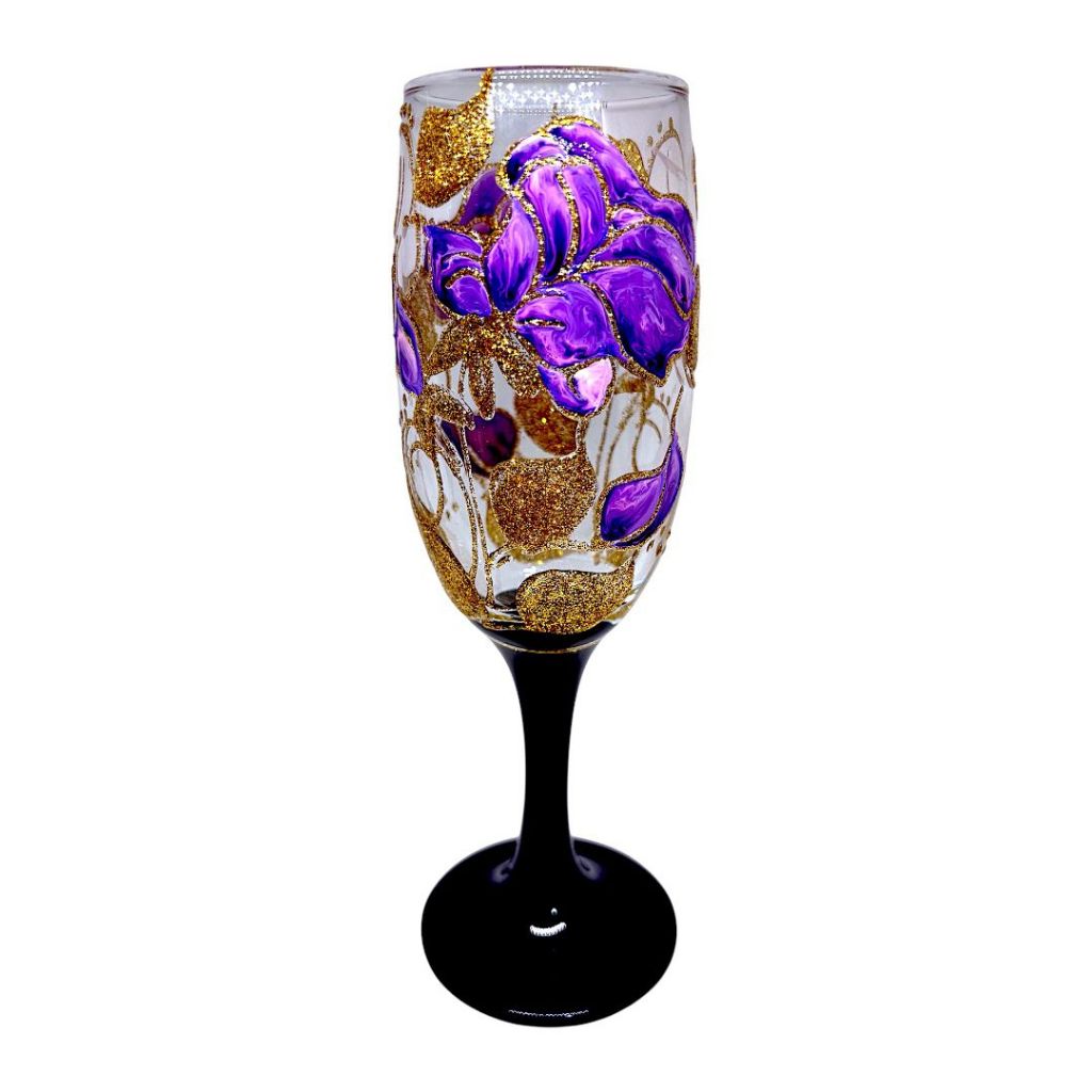 Taça Pomba Gira Flor Roxa Preta Dourado Vidro Padilha Mulambo Rosa Caveira Ritual Umbanda