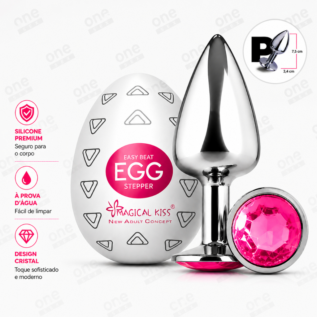 Kit Plug Anal Tamanho P + Egg Ovo Masturbador Masculino