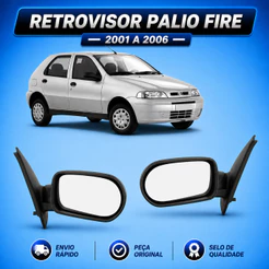 Retrovisor Palio Fire Ano 2001 2002 2003 2004 2005 2006