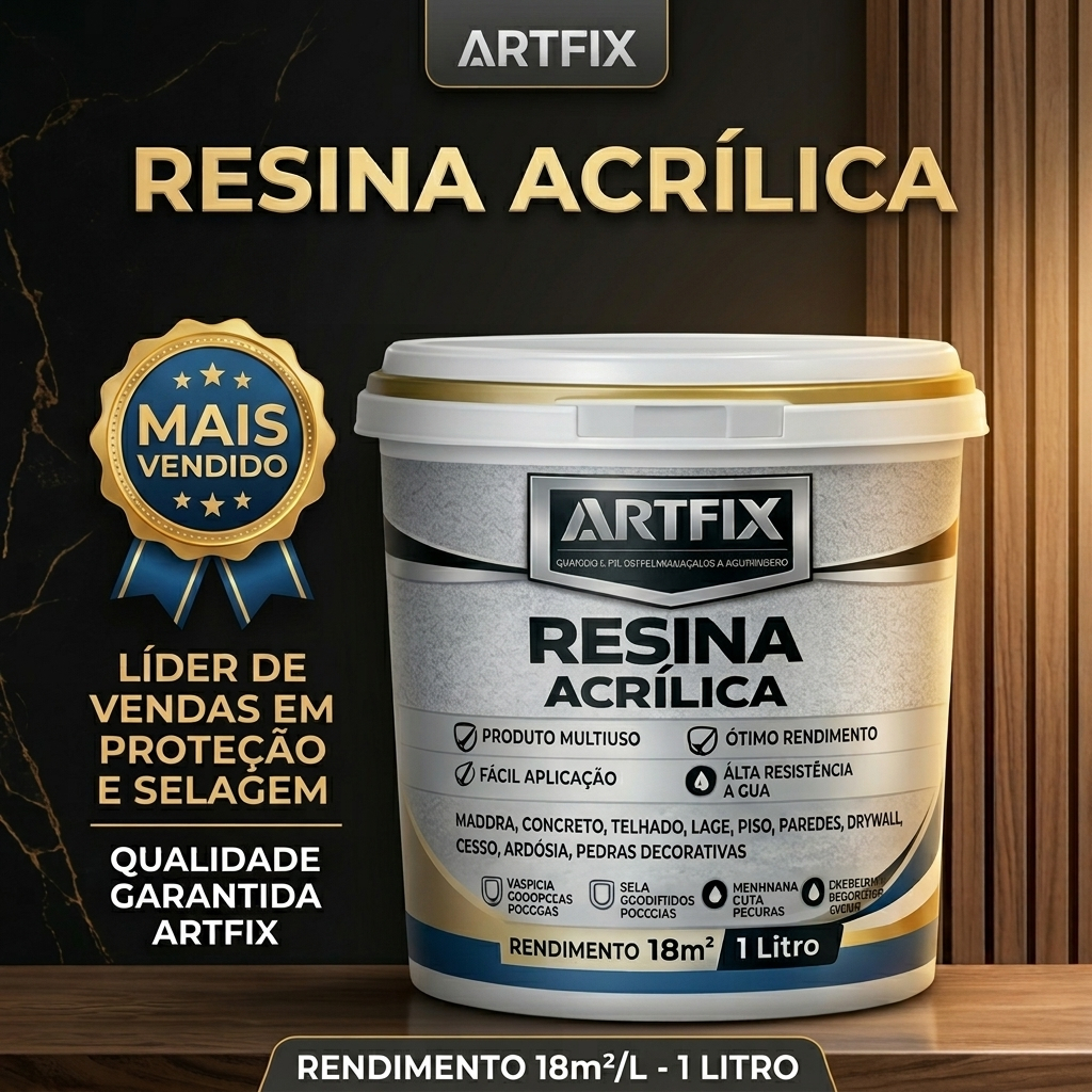 Resina Acrílica 3,6L Impermeabilizante para Telhados, Lajes, Piso e Parede