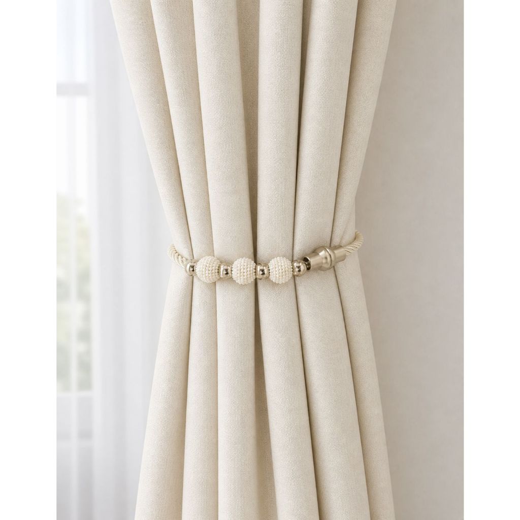 Detalhes do Kit 2/4 Prendedor de Cortina Enfeite Decorativo Pérola Luxo