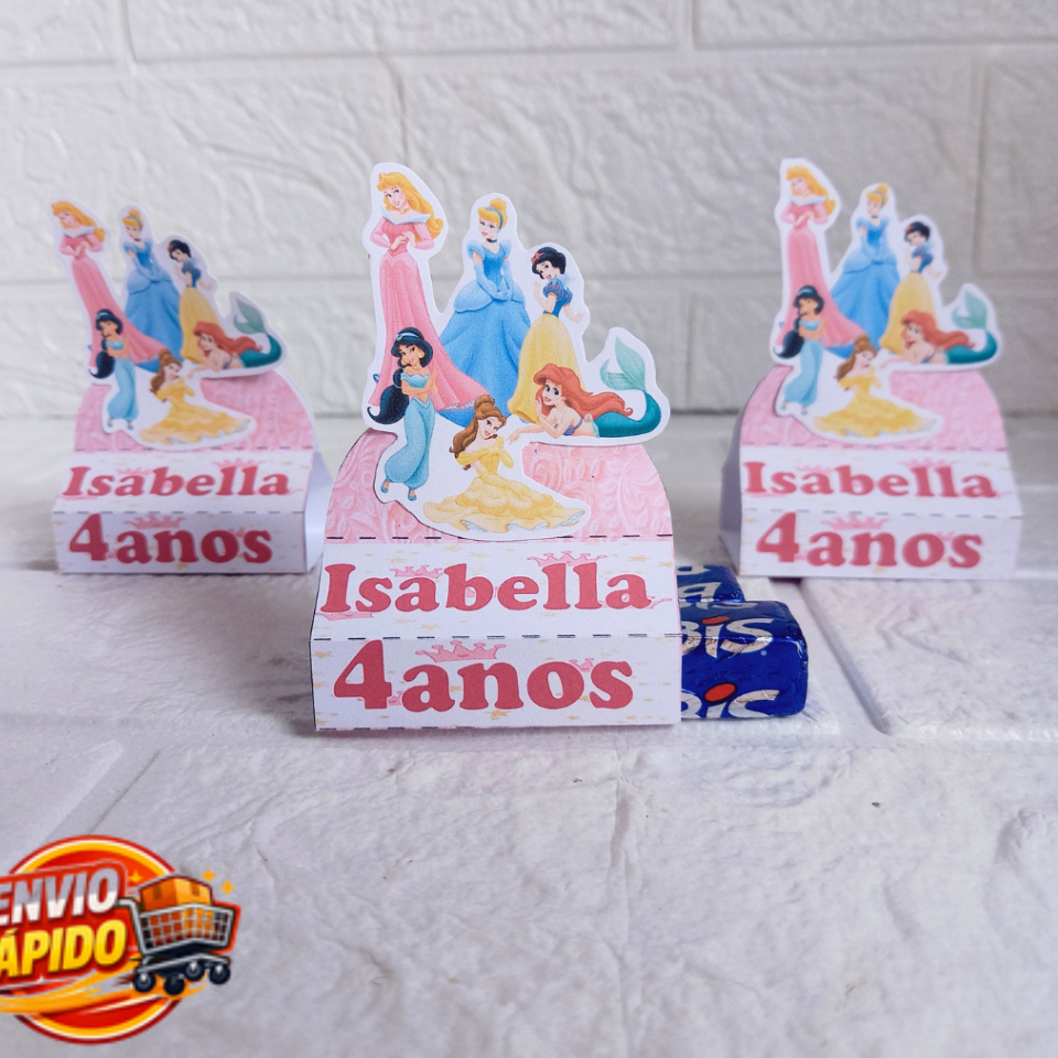 Porta Bis Duplo Princesas Disney Personalizado| Lembrancinha| Festa Infantil/aniversário/mesversário