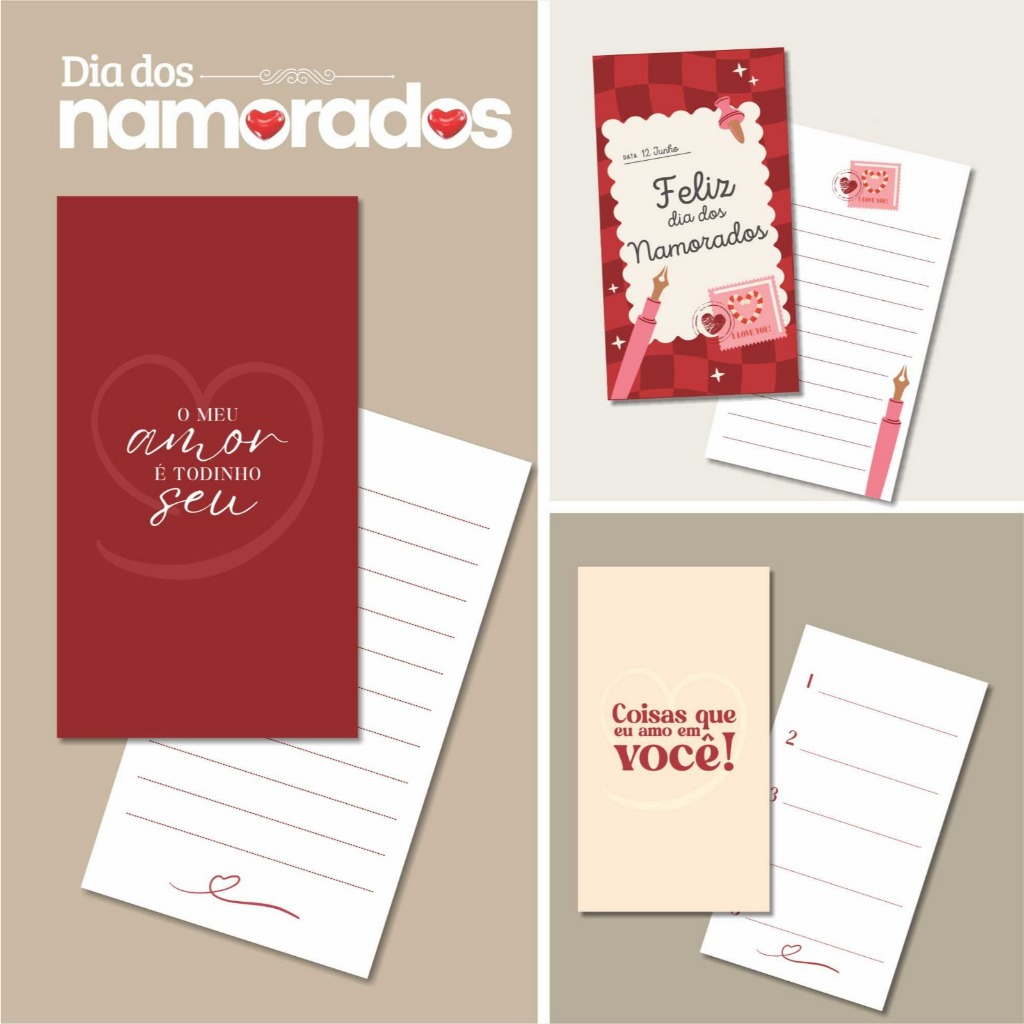 Cartão para Presente Dia dos Namorados 9x5cm Papel C2S 300g com Verniz Frente