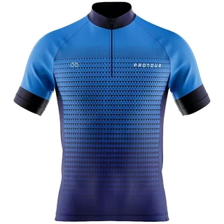 Camiseta Ciclismo Masculina Dryfit Proteção UV Bike MTB Speed Degrade Azul