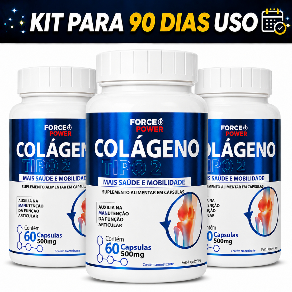 03 Colageno Tipo 2 Não Desnaturado Não Hidrolisado 40 mg - (  KIT PARA 03 MESES USO  )