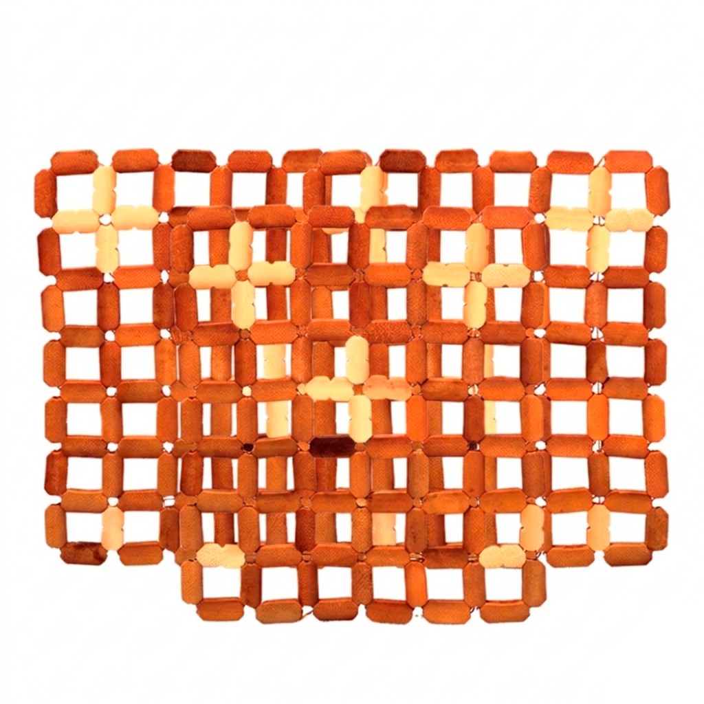 Jogo 3 Suportes de Panela Bambu 15x15cm Quadrado Resistente