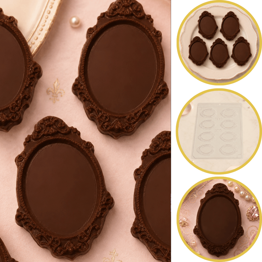 1~10 Forma Simples Camafeu Liso 9316 em Acetato BWB Para Bombom e Doces de Chocolate Páscoa (CHOCO)