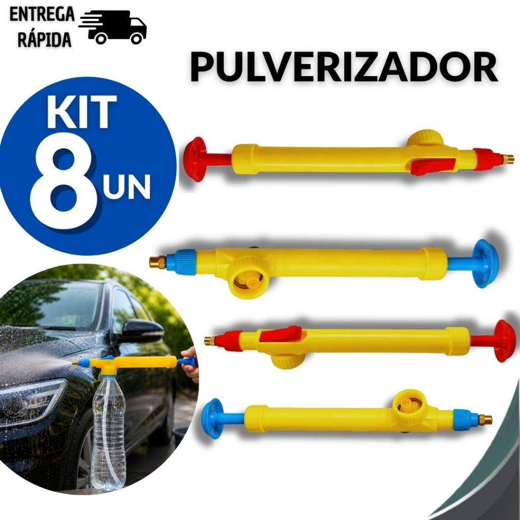 Conjunto Spray Pulverizador Manual Carros Borrifador Jardim Garrafa Pet Uso Plantas Casa Utilidades