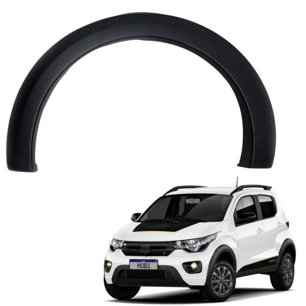 Moldura Aplique Paralama Dianteiro Fiat Mobi Trekking 2021 2022 2023 2024 2025 2026 Lado Esquerdo