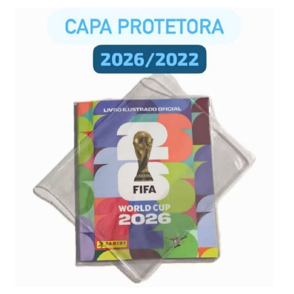 Capa Plástica Protetora para Álbum da Copa do Mundo Brochura l 2026