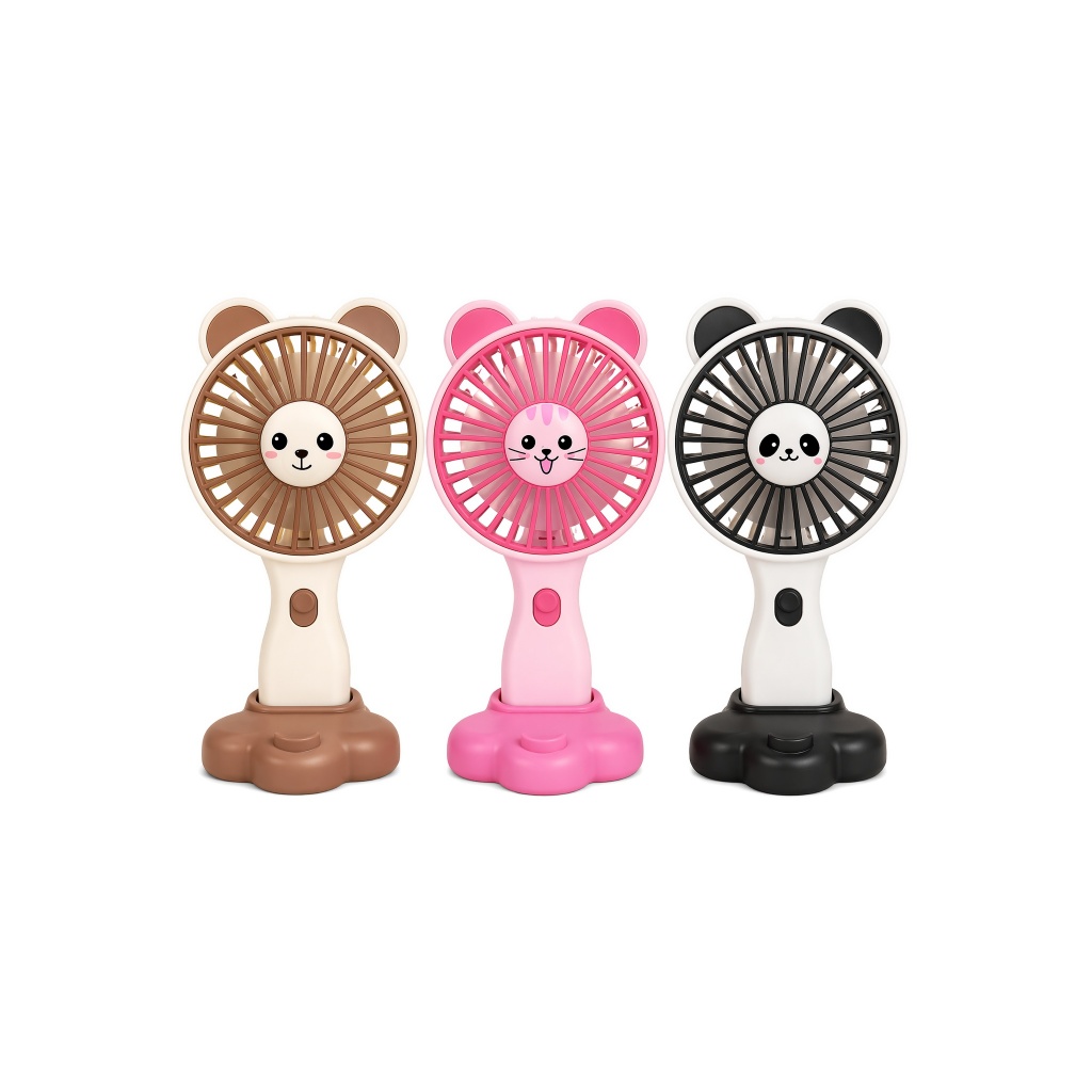 Mini Ventilador de Mão Portátil Silencioso USB - Suporte Celular Mesa Escritório