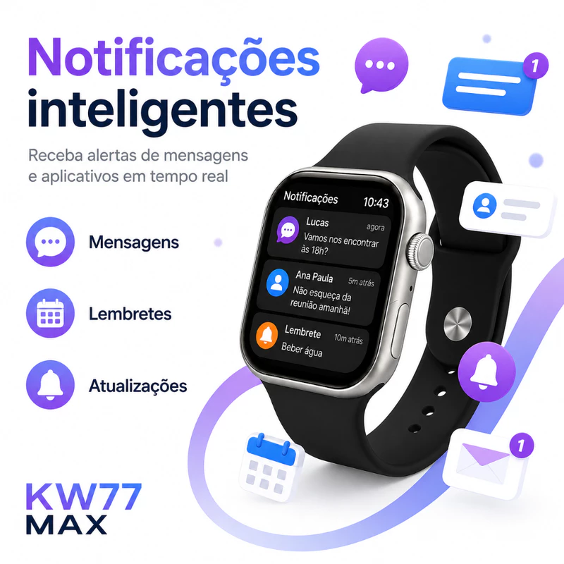 Smartwatch KW77 Max com Fone — foto 2