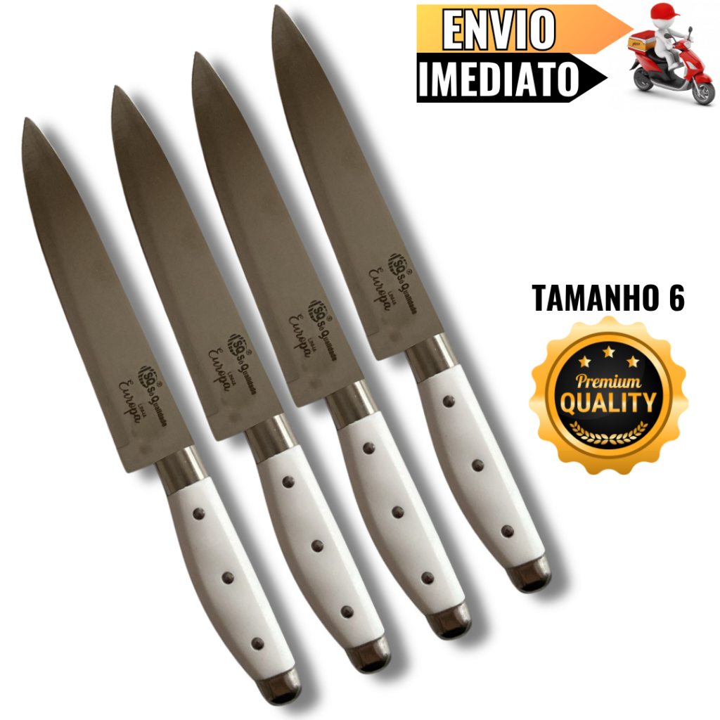 Facas Linha Europa 26.8 cm em Aço Inox – Resistência, Precisão e Qualidade para Chefs e Churrasqueiros