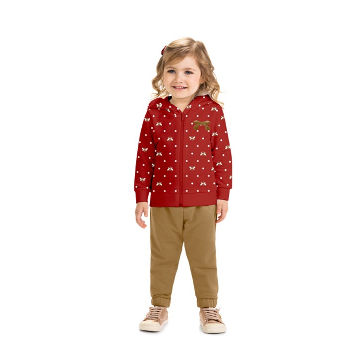 Conjunto Infantil Feminino Moletom Abelhinha Milon - Ref. 2001499