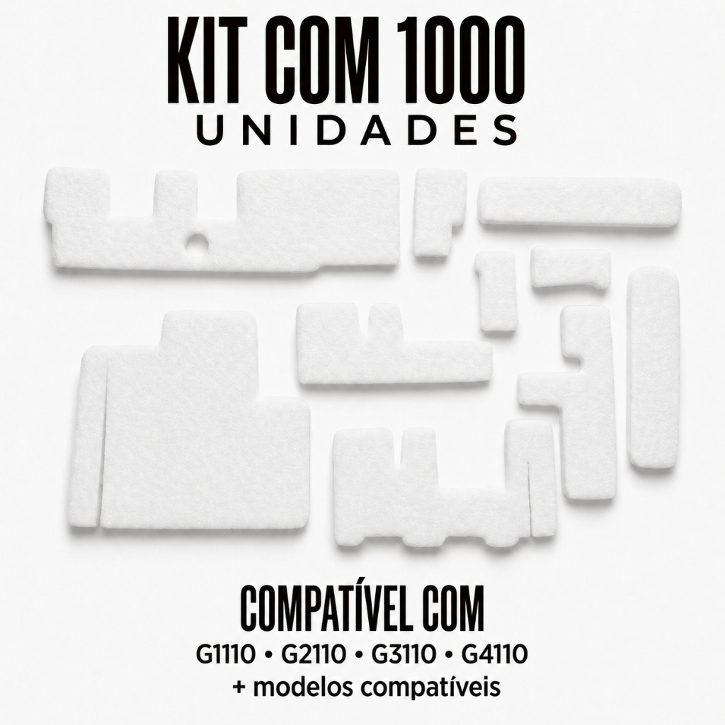 Kit 1000 Almofada Absorvente Feltro Canon G1110 G2110 G3110 G3111 G4110 QY5-0593 Alta Absorção