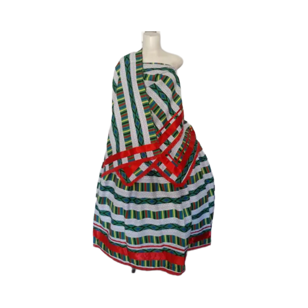 Conjunto 3 Peças Saia + Pano De Cabeça + Pano Da Costa Africano Umbanda E Candomble - Promoção