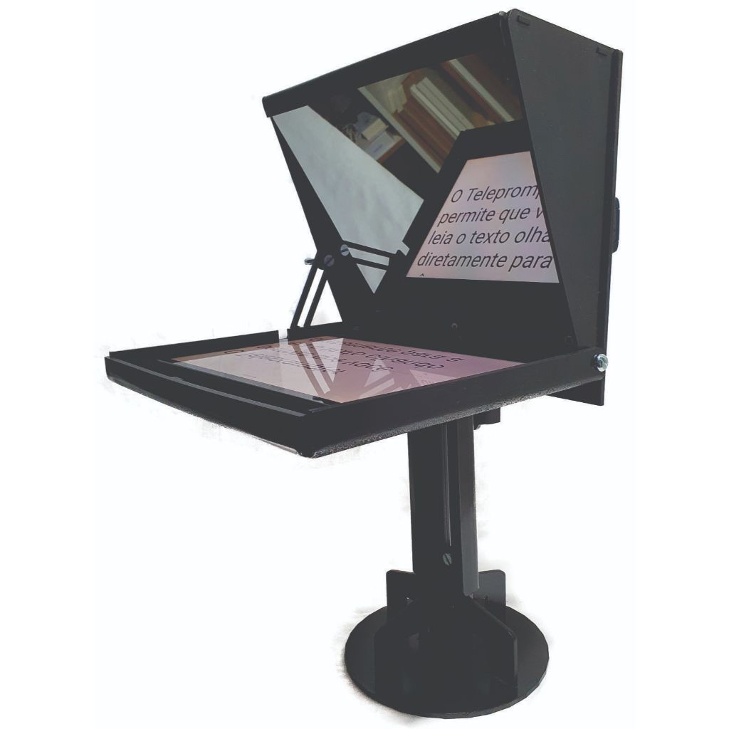 Teleprompter Com Base De Mesa P/ Dslr, Webcam E Celular - Texano