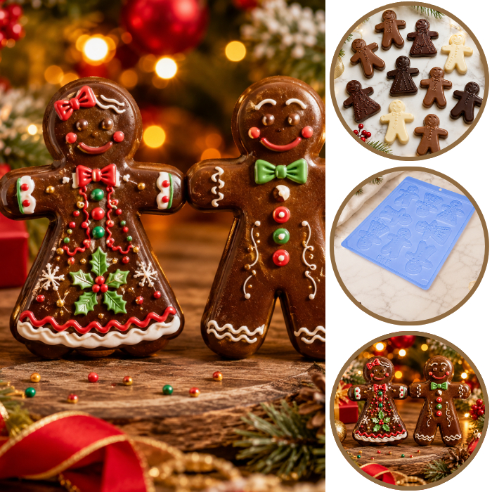 1~10 Forma Simples Biscoitinho De Natal9735 em Acetato BWB Para Bombom e Doces de Chocolate e Confeitaria(CHOCO)