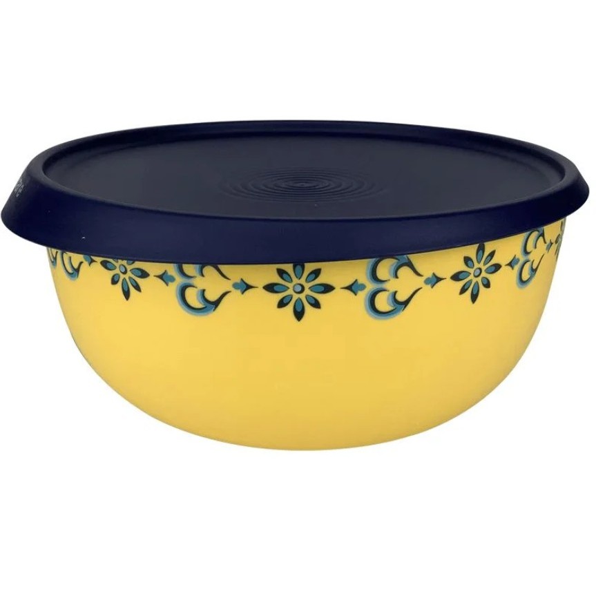 Tupperware Tigela Bacia Toque Mágico Arabesco 4,3 litros Amarelo Tupper