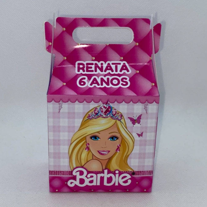Caixinha Barbie Maletinha Personalizada com Nome e Idade Lembrancinha Festa Infantil Aniversário